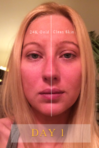 24K Gold Serum Results Day 1