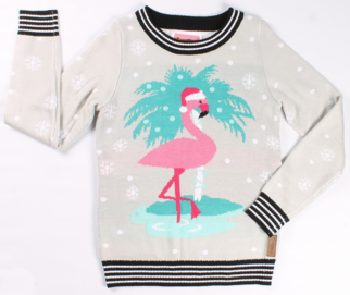 Flirty Flamingo Sweater Tipsy Elves