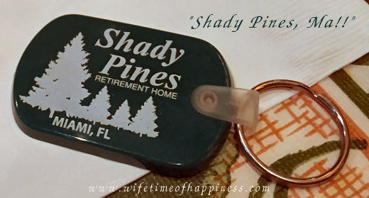 Golden Girls Shady Pines Keychain