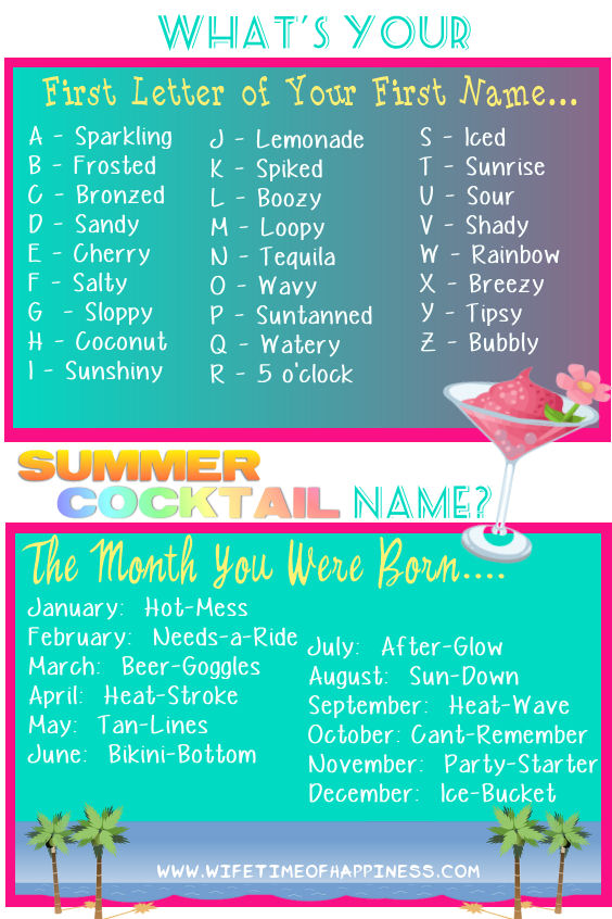 whats your summer cocktail name