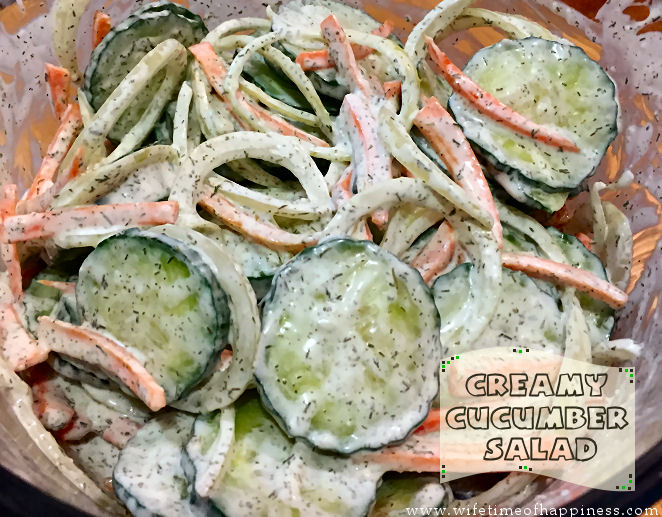 creamy cucumber salad recipe