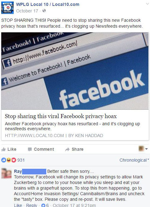 funny facebook comments the hoax